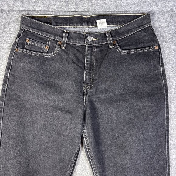 Vintage Levis Jeans Womens 12 Black 515 M Mis Boot Cut Low Rise Stretch Faded - Picture 9 of 11